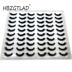 New 30Pairs Handmade 3D Mink Lashes Short Fake Eyelashes Cross Messy Natural Eye Lashes Stage Makeup Soft False Eyelashes Cilios