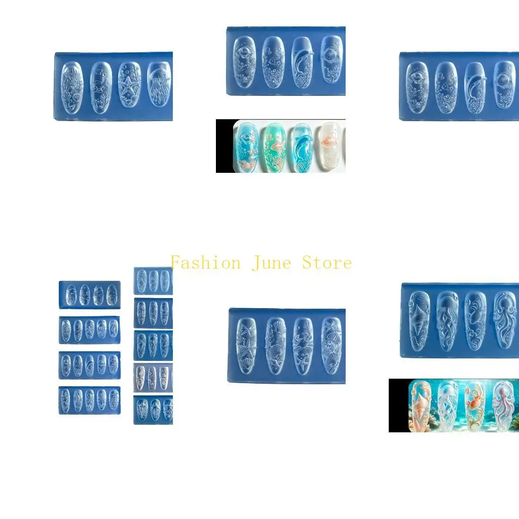 N5KA DIY Manicure Mold with Flexible Silicone for Reusable
