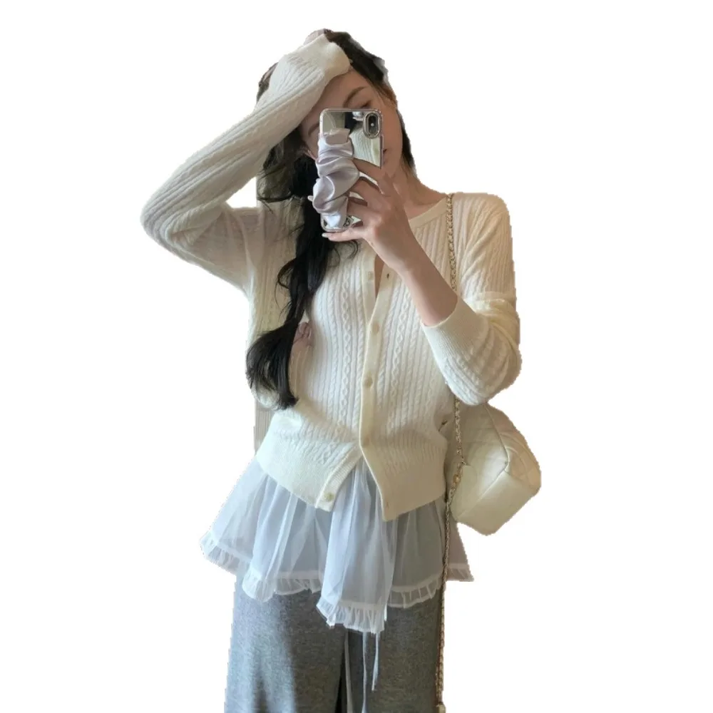 New French Lacing Lace Mini Skirt Y2K Streetwear Harajuku Lace Up Ruffles Skirt Embroidery Apron Wrap Skirt Jeans Decoration