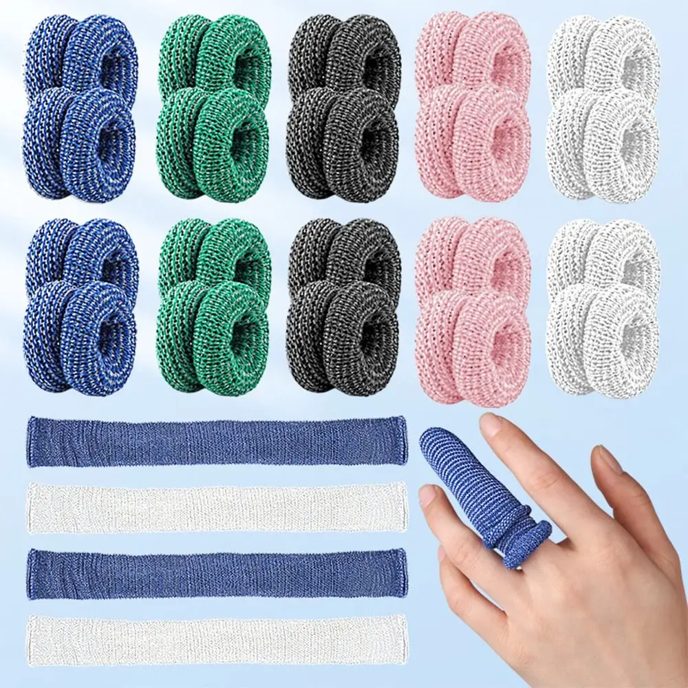 10PCS Multicolor Cotton Finger Cots Protectors Disposable Tubular Care Bandage Wear-resistant Sweat Absorption Finger Covers