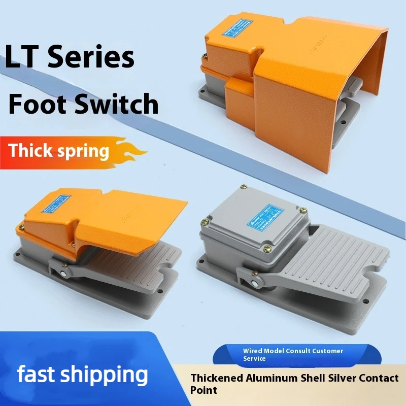 Przełącznik nożny LT4 do wycinarki, nożyc nożycowych, 220V, akcesoria do obrabiarek, wodoodporny pedał nożny LTH