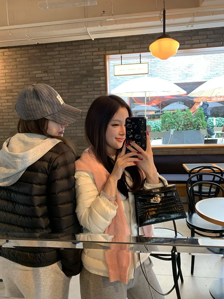 

Пуховик Morning Bean Beijing White Duck 90% пух, женская зимняя куртка, маленький размер, теплая, стандартный крой, с длинными рукавами