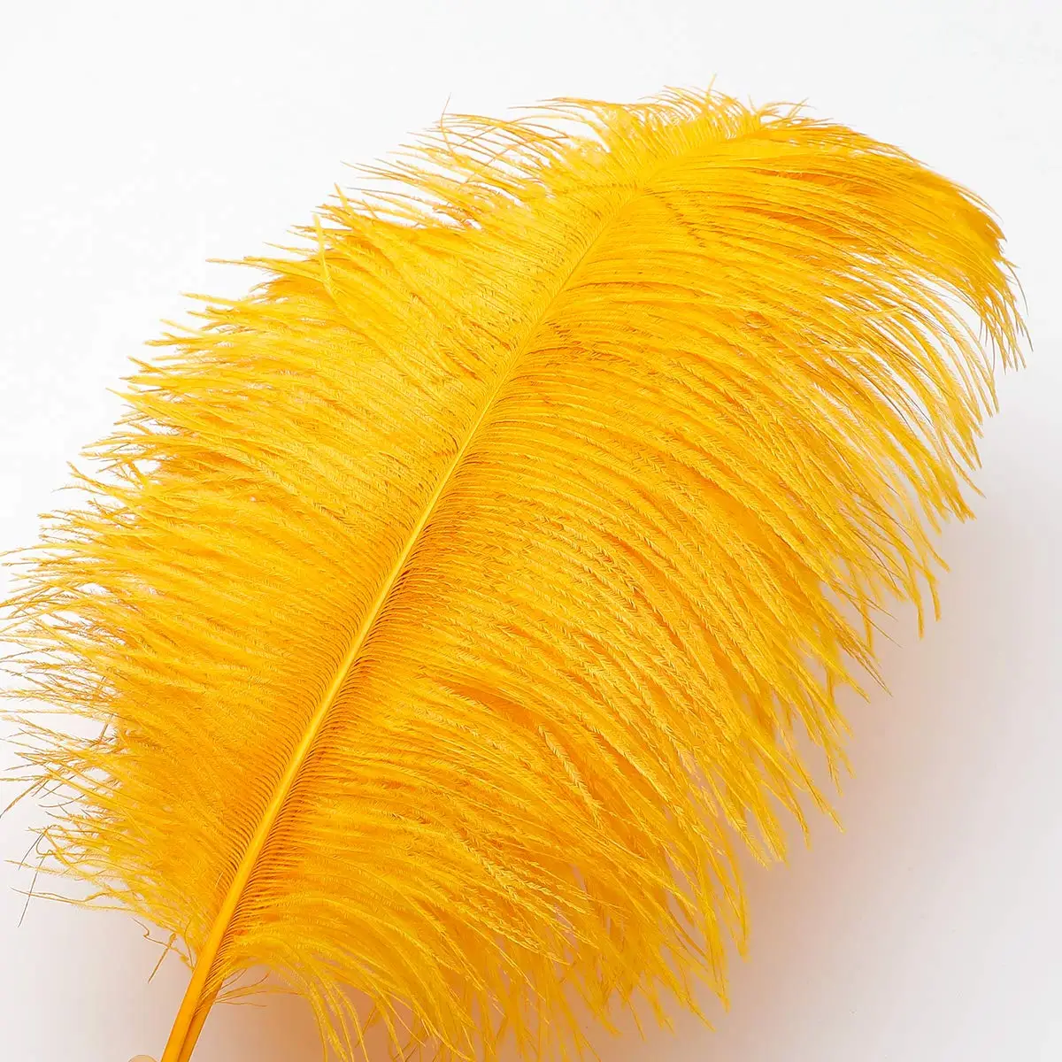 

25-30cm Yellow Ostrich Feathers Natural Feather Plumes for DIY Crafts Jewelry Making Wedding Party Decoration