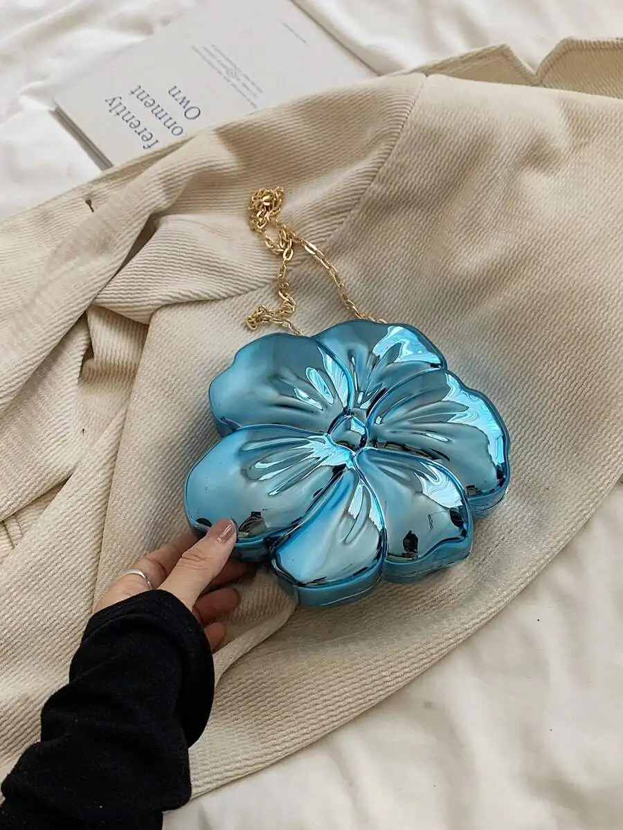 

Floral Shape Clutch Bag With Chain Strap For Party Wedding Evening Dress