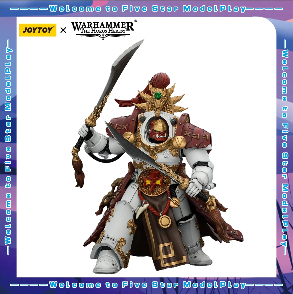 

【FS】JOYTOY Warhammer 40K Scale 1/18 Action Figures White Scars Qin Xa - Master of The Keshig Models Toys Gifts