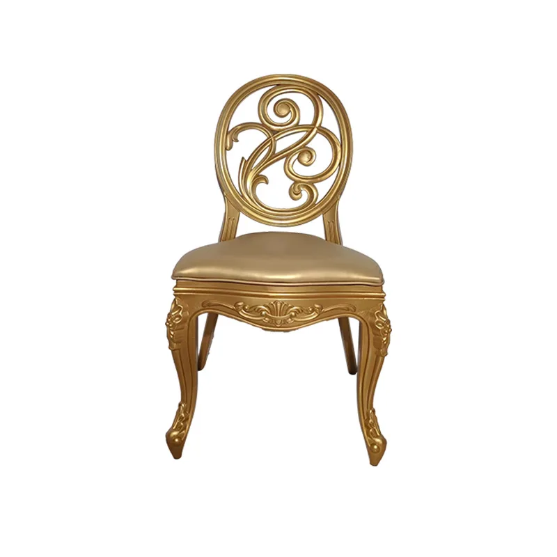 Cross-border exclusive European retro plastic chair leather seat bag hotel banquet wedding dining chair factory direct sales