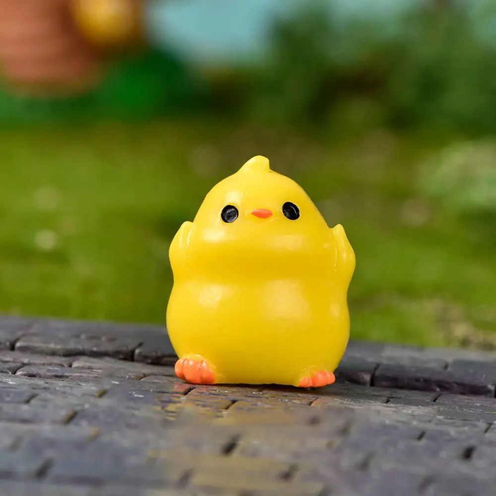 Chick Model Bonsai Terrarium Decor Rooster Chicken Miniatures Figurines Fairy Garden Ornaments Home Decorative Micro Landscape