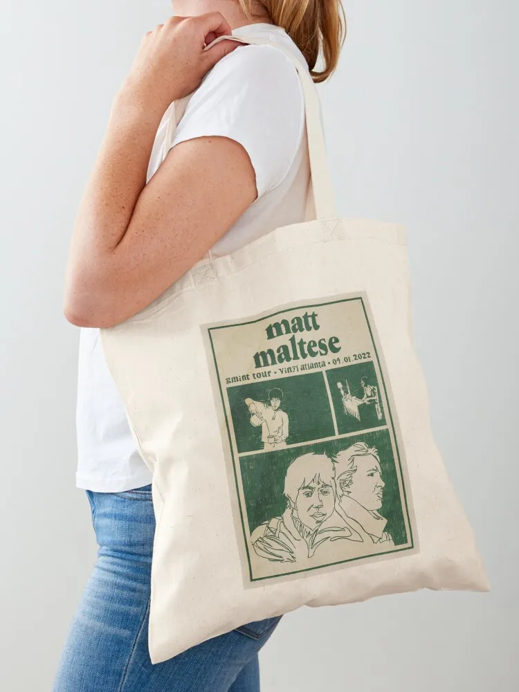 

Сумка-шоппер Matt Maltese Live in Atlanta Tour, холщовая сумка для покупок, женская сумка-тоут, подарочная сумка, милая сумка для покупок
