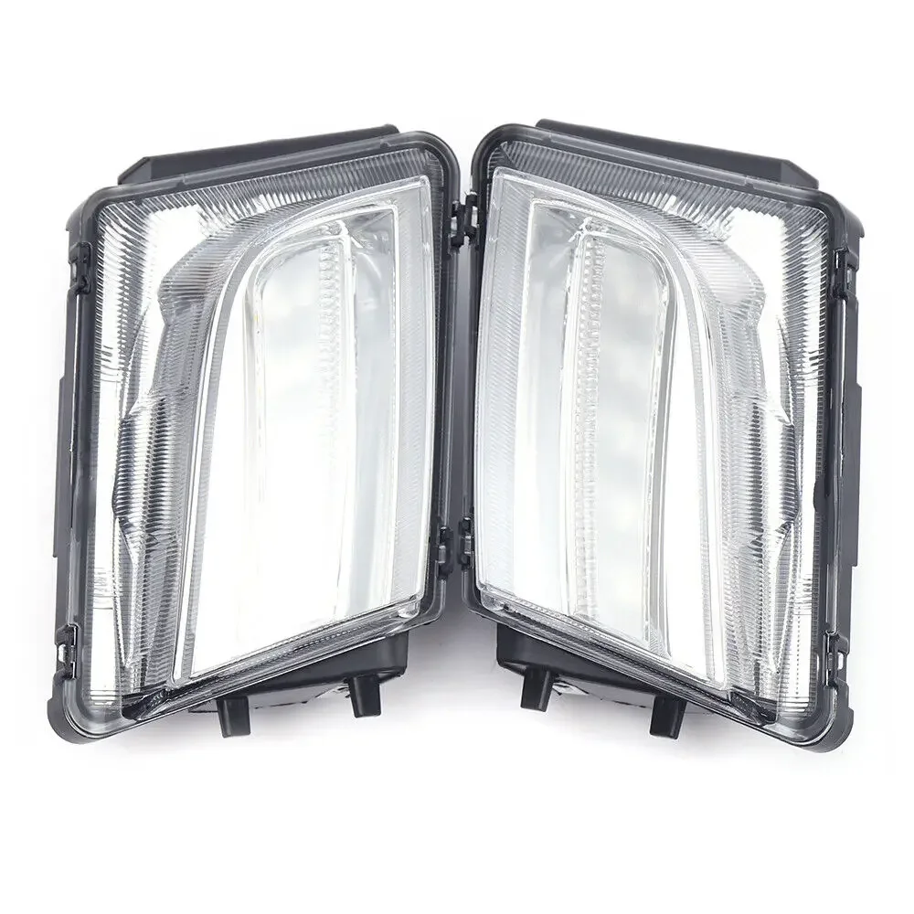 مصابيح ضباب LED + DRLs لـ 2013-2016 Cadillac ATS - مجموعة توصيل وتشغيل فائقة السطوع 6000K باللون الأبيض