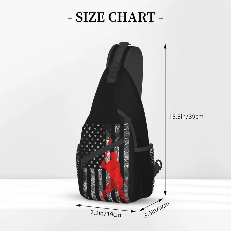 Mochila Crossbody de beisebol americano para homens, bolsa de ombro personalizada para ciclismo, mochila camping