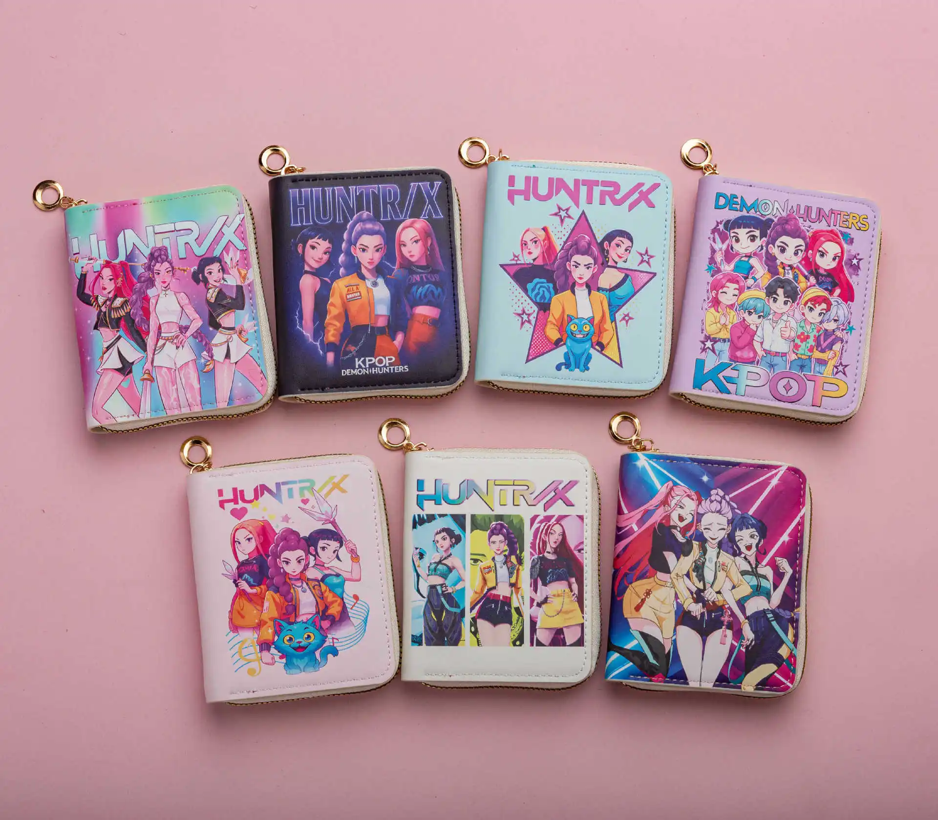 

K pop Demon Hunters Wallet Kpop Women Cute Coin Purse Credit Card Holder Passport PU Wallets Female ID Cards Bag Birthday Gift