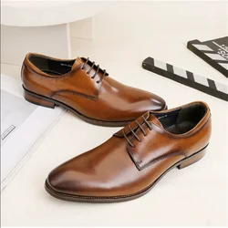 Chaussures de créateur en cuir véritable pour hommes, chaussures d'affaires décontractées, véritable cuir de qualité supérieure, chaussures de mariage d'excellente qualité