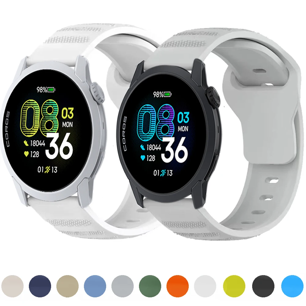 Correa de silicona de 20mm y 22mm para COROS PACE 4 3 2/PACE Pro/APEX 4, pulsera deportiva de 42mm para Suunto Vertical 2/Ocean/Rase 2/S/Run