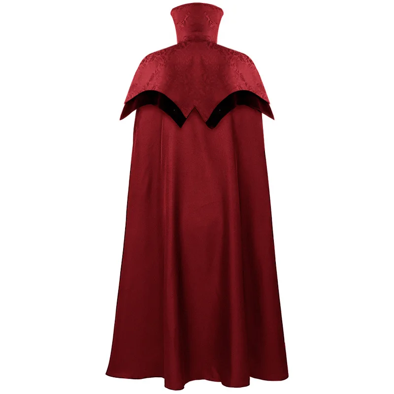 Halloween Weihnachten Party Kostüm Medieval Stand-up Kragen Mantel Retro Jacquard Doppel Schicht Schal Coiled Schnalle Cape für Unisex