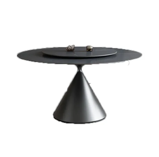 

Rock Plate Dining Table Italian Minimalist Luxury Round Table Small and Medium sized Round Marble Practical Table and Chair