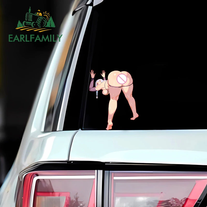 EARLFAMILY Meimei 슬랩 큰 엉덩이 자동차 스티커, NSFW 비닐 크리에이티브, 스케이트보드 오토바이 데칼, RV JDM 장식, 13cm X 10.7cm