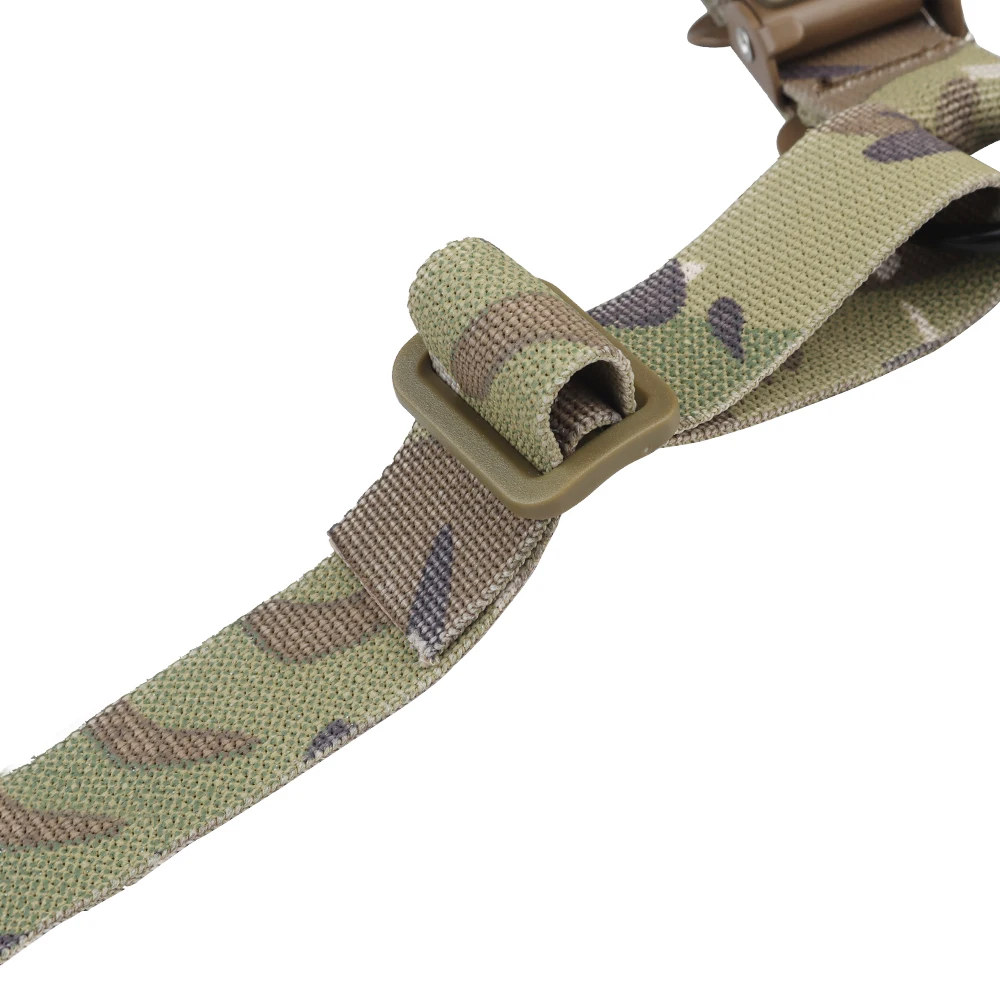 Camouflage Single Point Tactical Sling Gun Cord Wargame Launcher Sling Shoulder Pad Pull Loop Quick Adjustment