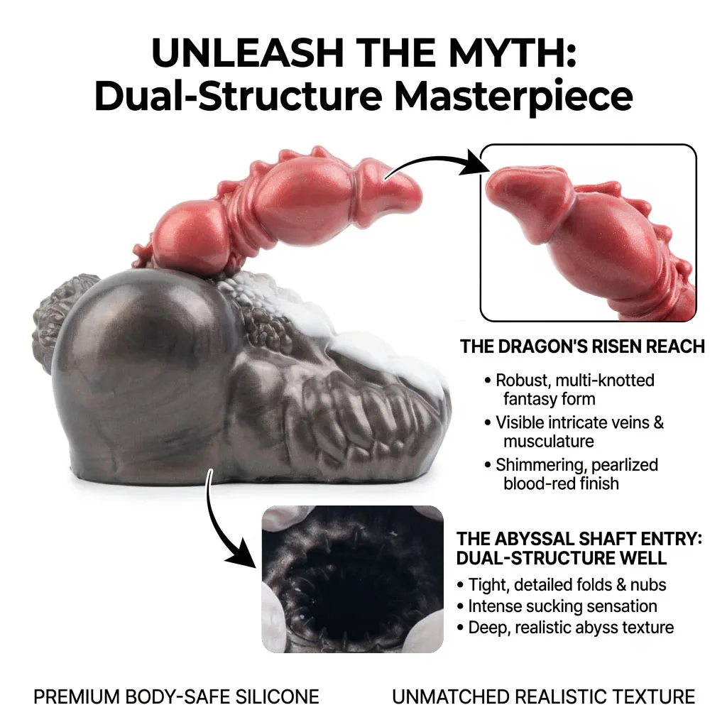 GEEBA Realistic Black Red Monster Male Stroker Cup 현실적인  Textured Demon Scale Vagina Pocket Pussy Adult Onahole Sex Toy for Men view 4