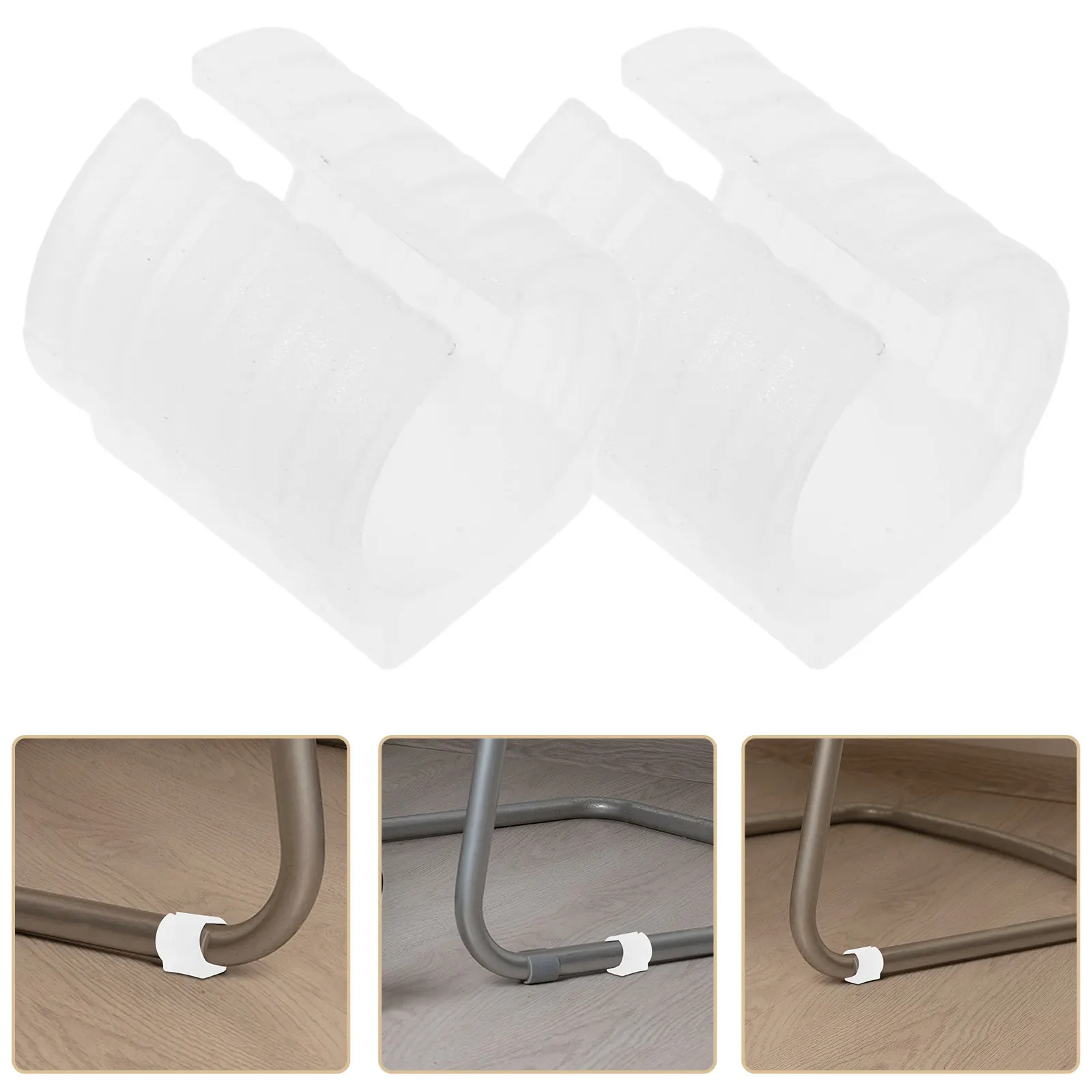 10Pcs Arched U-Shape Plastic Chair Leg Tips Floor Glides Sleek Round Tube Structure Noise Reduction Non-Slip Furniture Floor