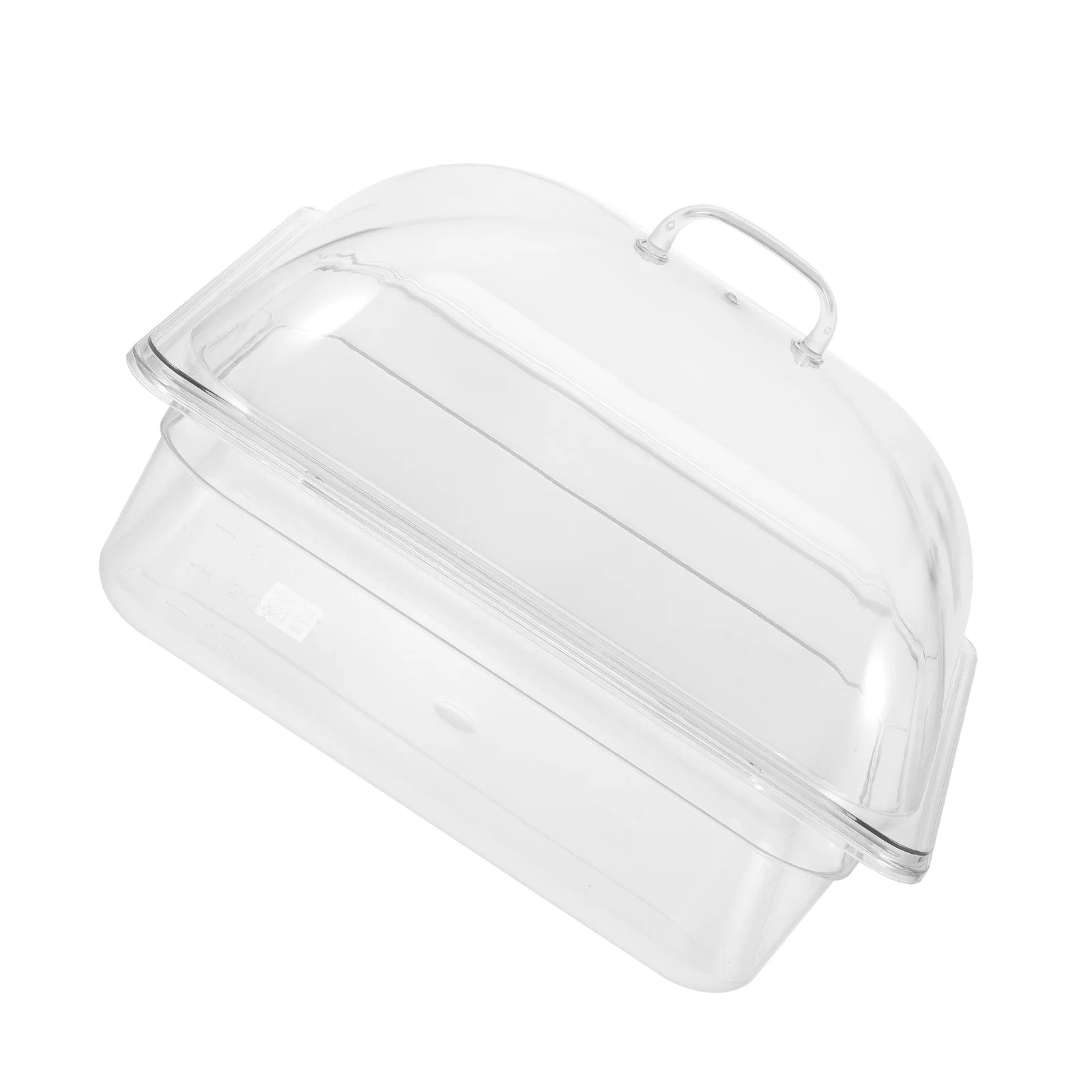 1Set Clear Food Storage Tray with Lid Pc Buffet Plate Multifunctional Serving Plate Fresh Keeping for Kitchen Serving Tray