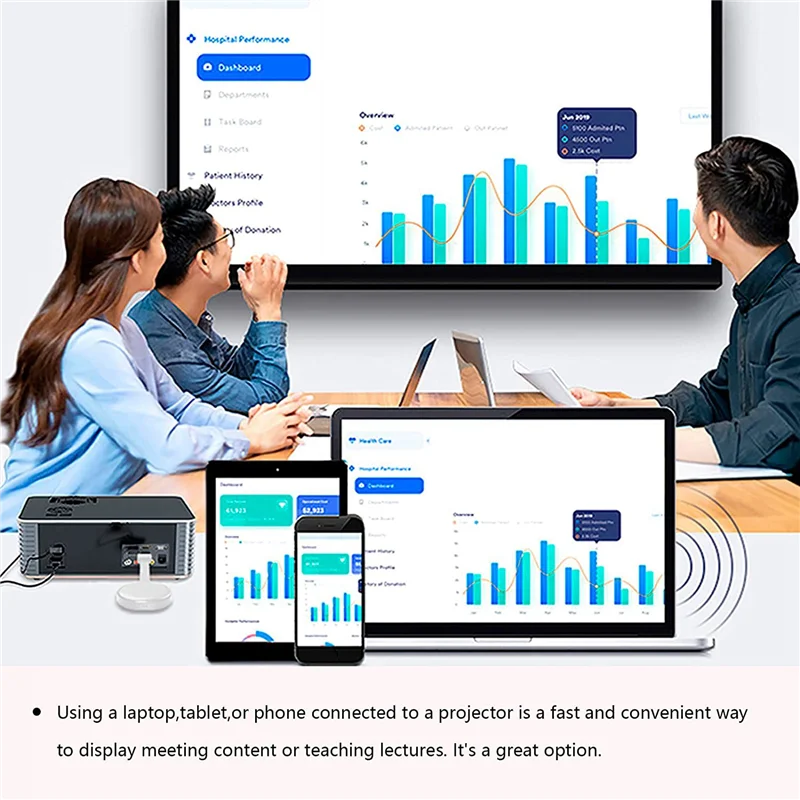 1 Piece Wireless Display Dongle Adapter,TV Adapter Fit For IOS Android TV Projector Monitor