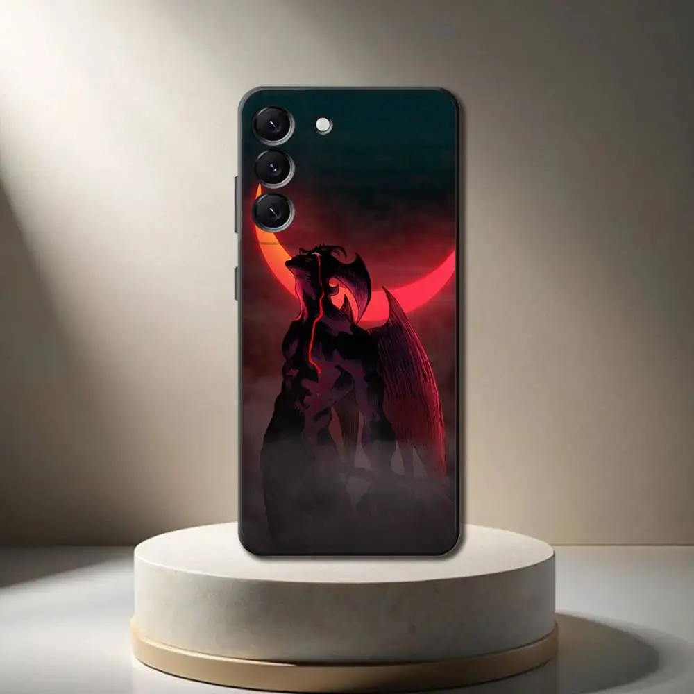 DEVILMAN C-Crybaby Funda de teléfono para Samsung Galaxy A 73,72,51,53,52,71,22,5G,Note,J7,8,9 Funda negra suave
