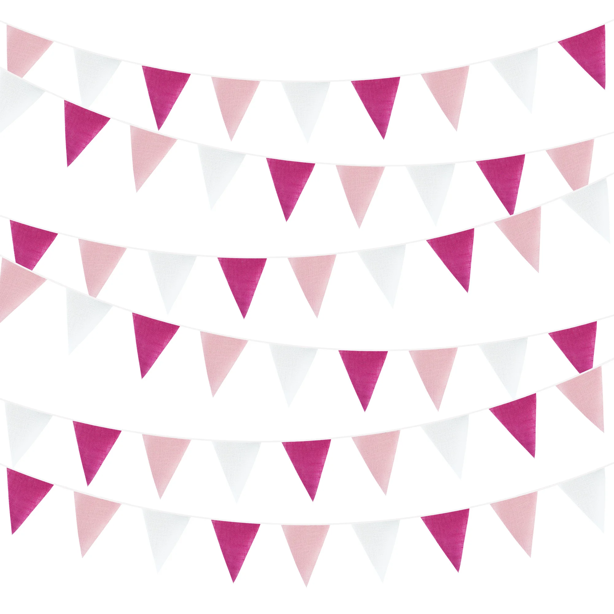 5M 16,4Ft 18 Wimpelketten aus Jute für Hochzeits- und Partydekoration, Vintage-Foto-Requisiten, Banner, Heim-, Babyparty- und Karnevalsgirlande – Detail 12