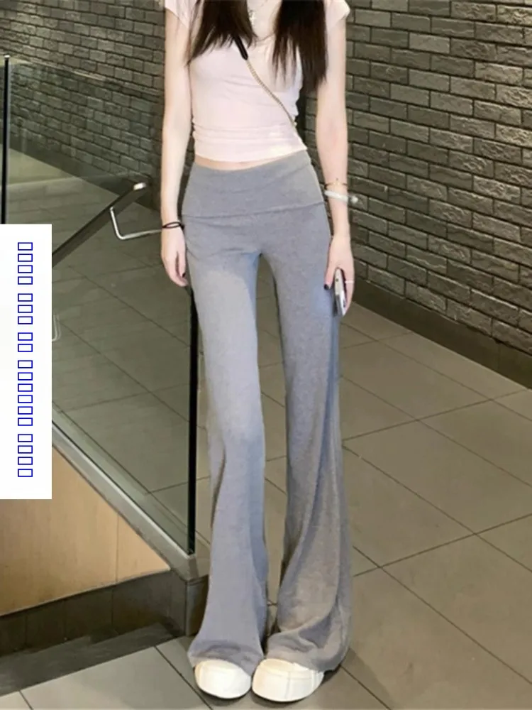 

Ay Вязаные брюки-облака с высокой талией, широкие брюки для йоги, повседневные длинные брюки Spor Fem Faion, осенний сезон