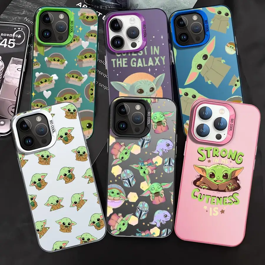 Baby Yoda Art Phone Case for iPhone 12 Pro 16 15 Plus XR 13 XS Max 14 Pro X 11 Pro Max 11 Pro TPU Back Soft Cover