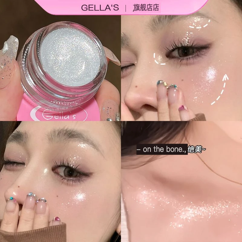 GELLA's Colorful Liquid Ointment Texture Water Light Sense Brightening Eye Head Nose Peak Eye Shadow Multi Purpose Cream