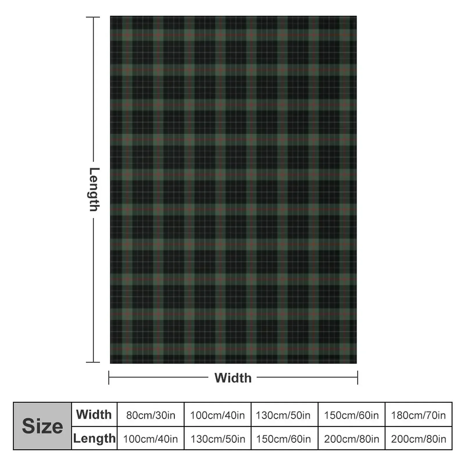 Clan Gunn Tartan Throw Blanket bed plaid Soft Plaid Blankets