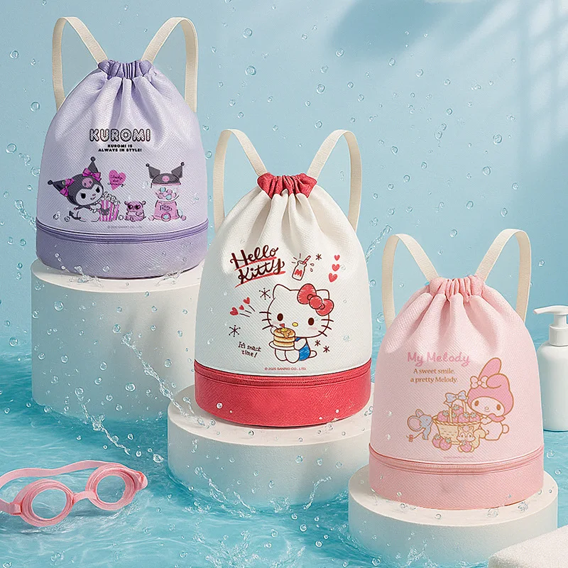 

Hello Kitty Cartoon Cute Dry Wet Separation Backpack with Large Capacity Outdoor Swimming Waterproof Bag for Both Men and Women