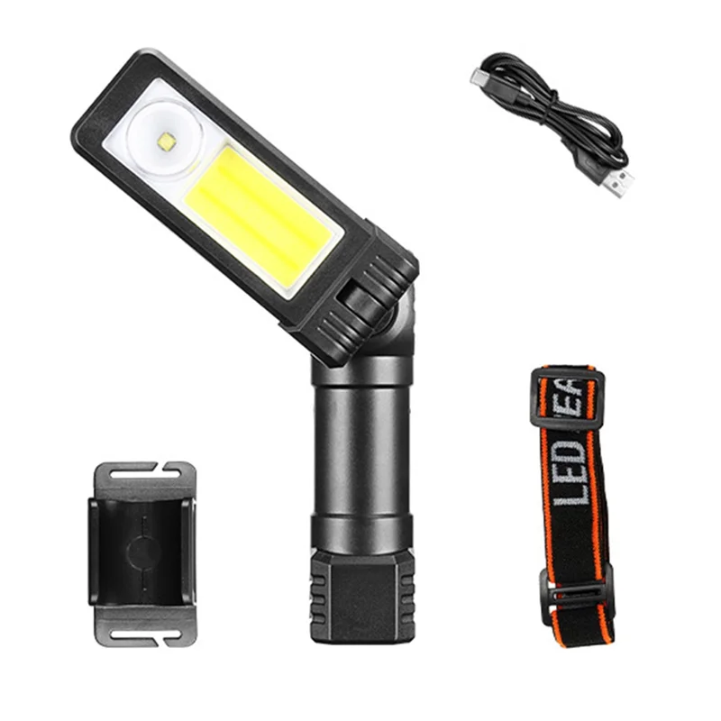 

Portable Work Light 6-Mode 360-Degree Led Charging Head-Mounted Or Magnet Base Foldable Inspection Light For Car Repair BL-5301