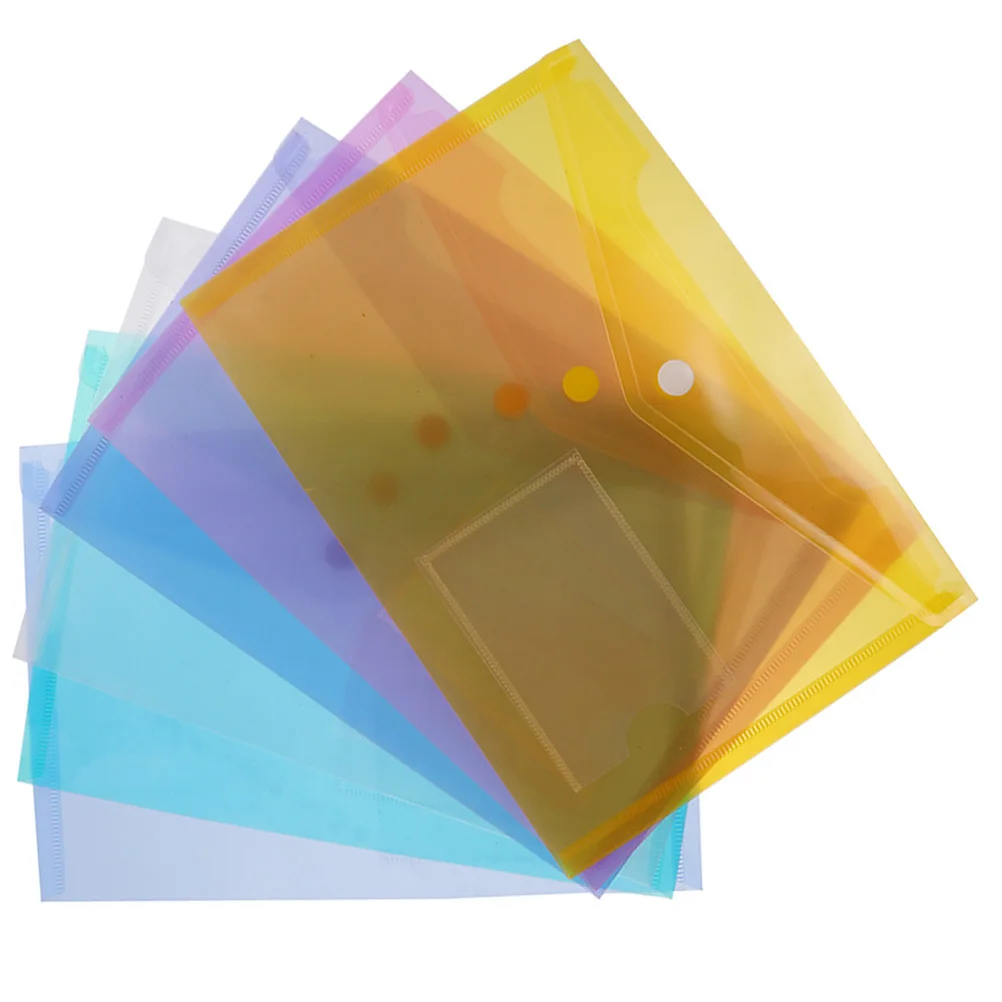 6 قطعة حقيبة ملفات A5 حامل مستندات بلاستيكي مقاوم للرطوبة لمنظم تخزين السفر والمكتب والمدرسة #5