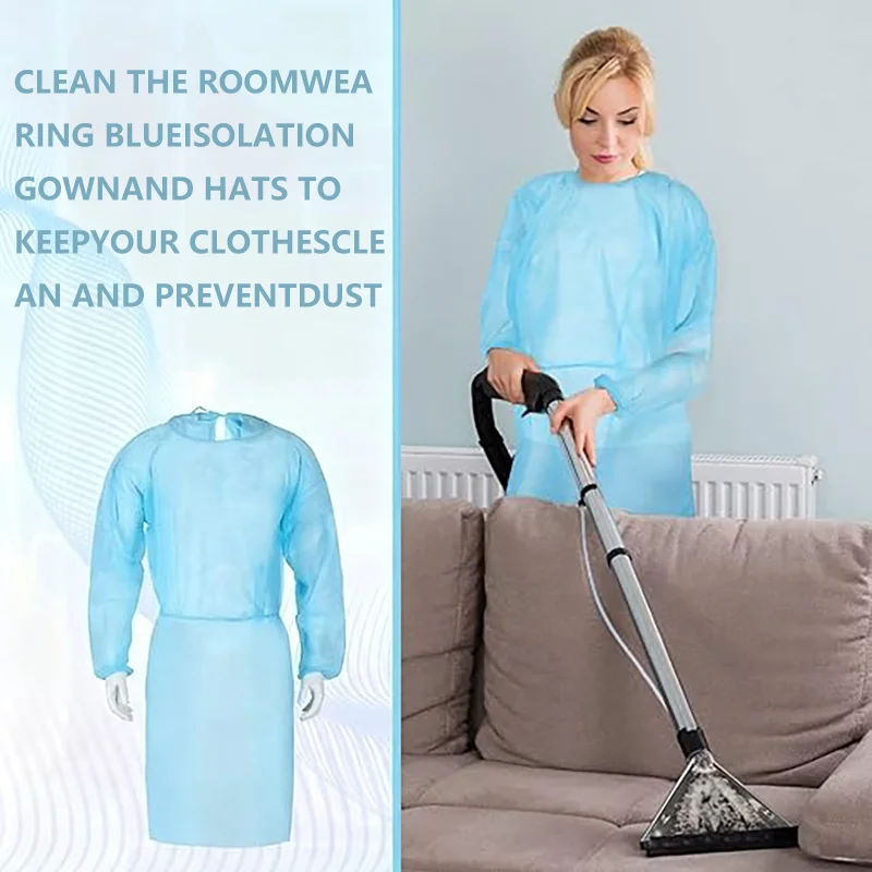 العباءات الجراحية PPE للاستعمال مرة واحدة: رقيقة ومتينة ومثيرة للتهوية للأغذية والإنتاج وتنظيف الصرف الصحي