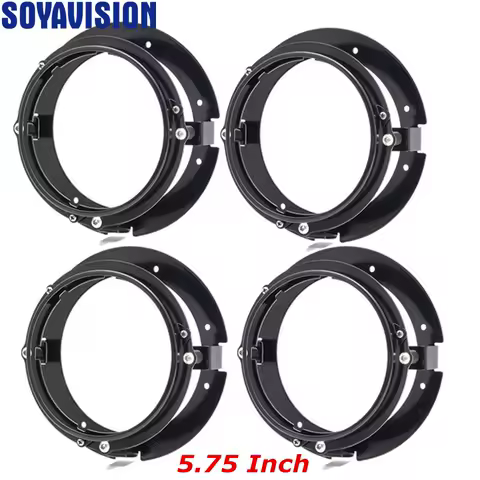 Universal Round 5 3/4" 5.75 Inch Motorcycle LED Headlight Mounting Bracket Black/Silver Motor Headlamp Mount Brackets Ring