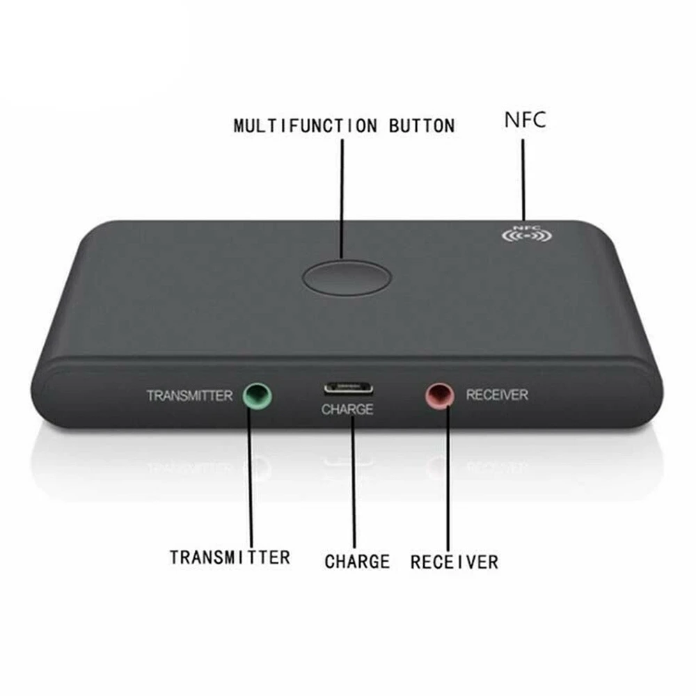 HFES TX6 Bluetooth BT 5.0 오디오 3.5Mm 송신기 수신기 어댑터 2 In 1 지원 NFC 핸즈프리 헤드폰 수신기