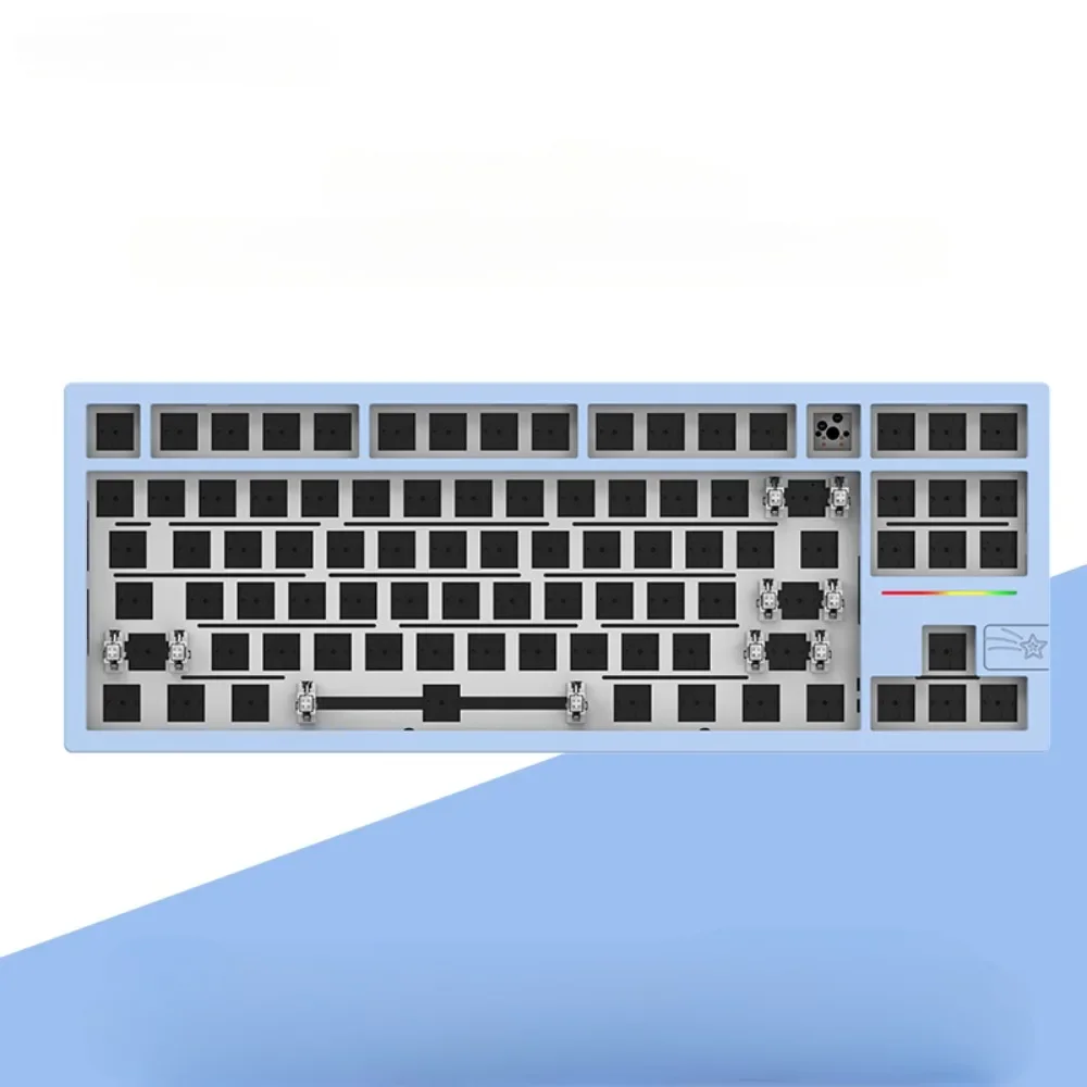 VTER Galaxy 80pro Wireless Aluminum Alloy Mechanical Keyboard Kit Gasket Tri-mode Customized Wired Layout 88 Keys  Hot-swappable