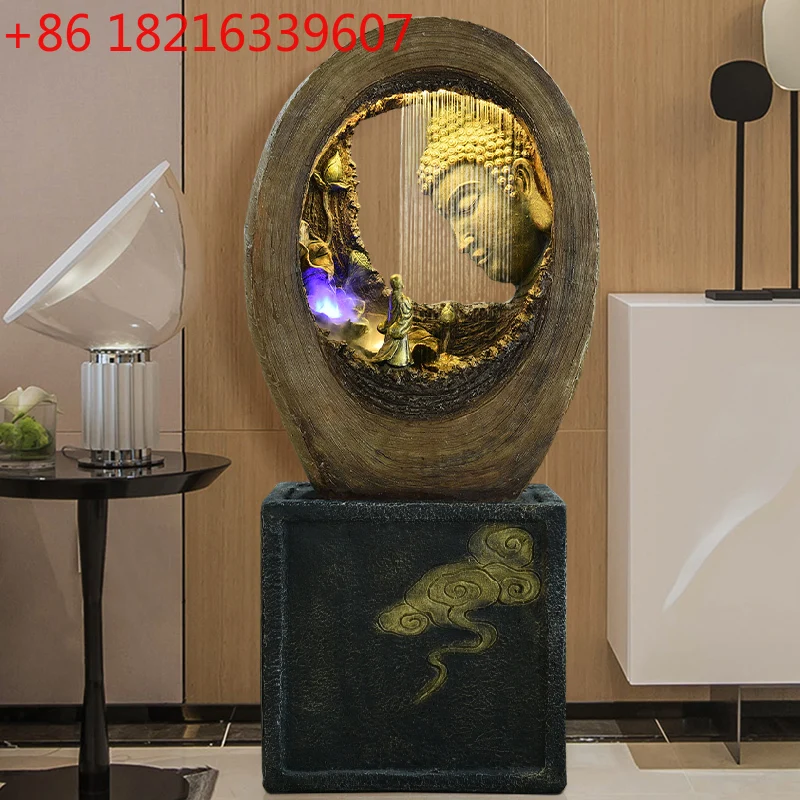 

Lucky landscape handicrafts decoration humidifier next to the TV cabinet Chinese-style running water ornament floor