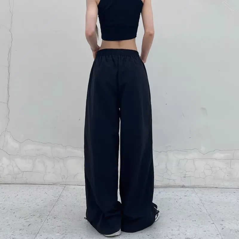 Y2K Vintage Mode Lose Hose 2024 Casual Straße Hip Hop Baggy Hosen Hohe Taille Breite Bein Hosen Solide Jogger Frauen kleidung – Detail 16