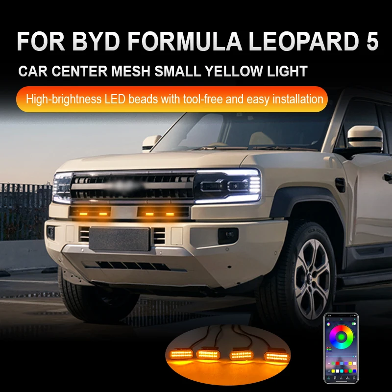 FOR BYD FORMULA LEOPARD 5 18 LED Front Grille Light Led Grille Light Auto Accessories Daytime Running Light LED Signal Lamps