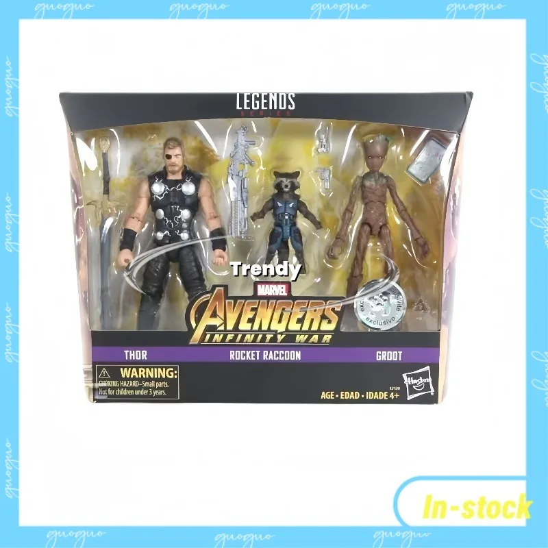 

【In-stock】Hasbro Marvel Legends R Us Thor and Rocket Raccoon and Groot Trio Set E2120 Model Collectible Toy