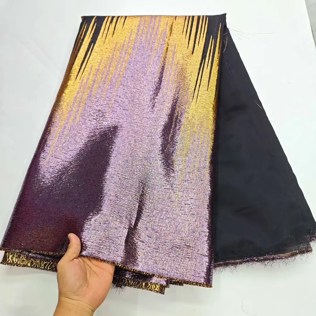 

Luxury 2025 Latest African Lace Fabric High Quality Jacquard Brocade Lace Fabric Nigerian French Organza Lace Fabric For Wedding
