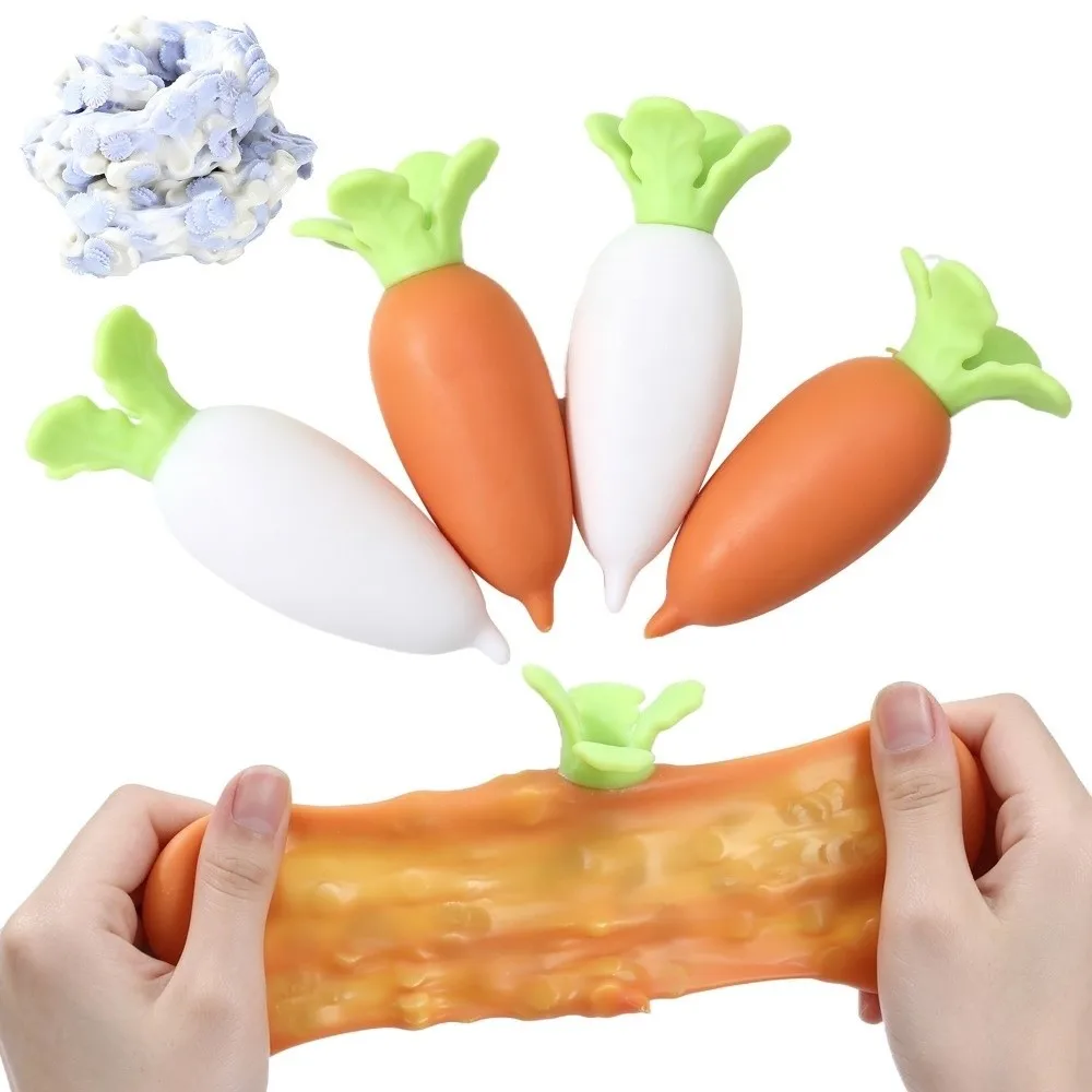 Creative Slow Rebound Fidget Toy Simulated Carrot Soft Squishy Toy Crunchy Handmade Squeezable Toy Christmas Gift
