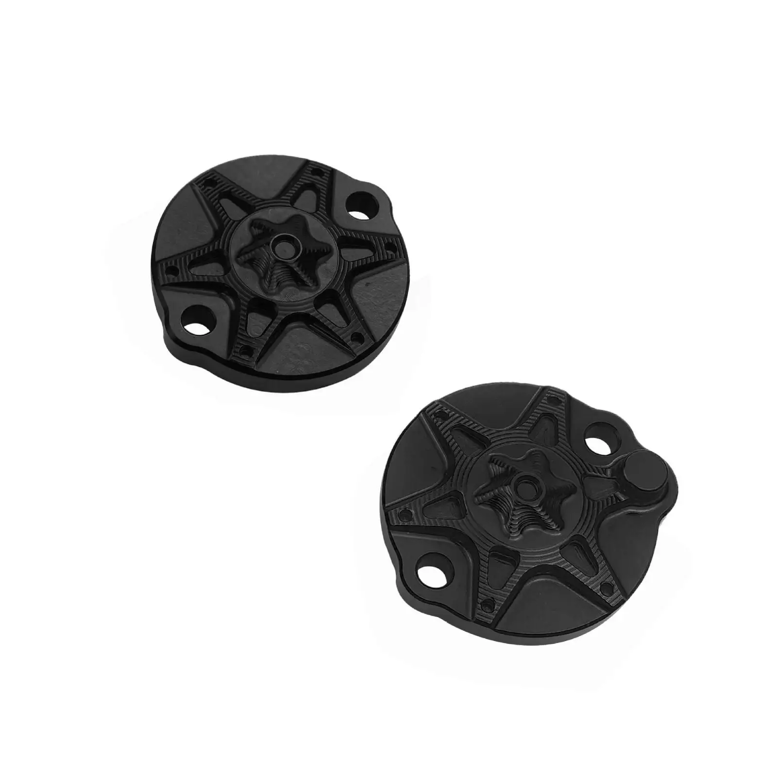 Aluminum Alloy Engine Cover Decorative Cap for Motorcycle CNC Machined Guard Dome with Radial Pattern
