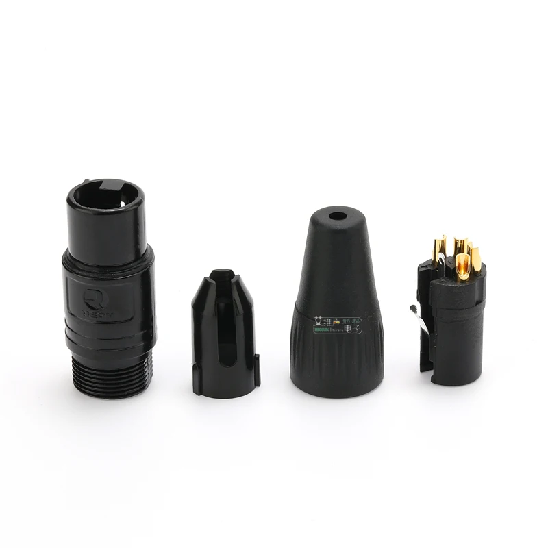 NUTRICK's REAN 4-poliger vergoldeter XLR-Stecker, männlich/weiblich, symmetrischer XLR-Stecker, JS1764BG/YS1774BG/YS1764/YS1774 – Detail 16
