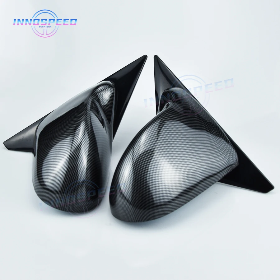 JDM Racing Spoon Carbon Fiber Look Side Rear View Mirror for Honda Civic EG EK 92-00 4-Doors