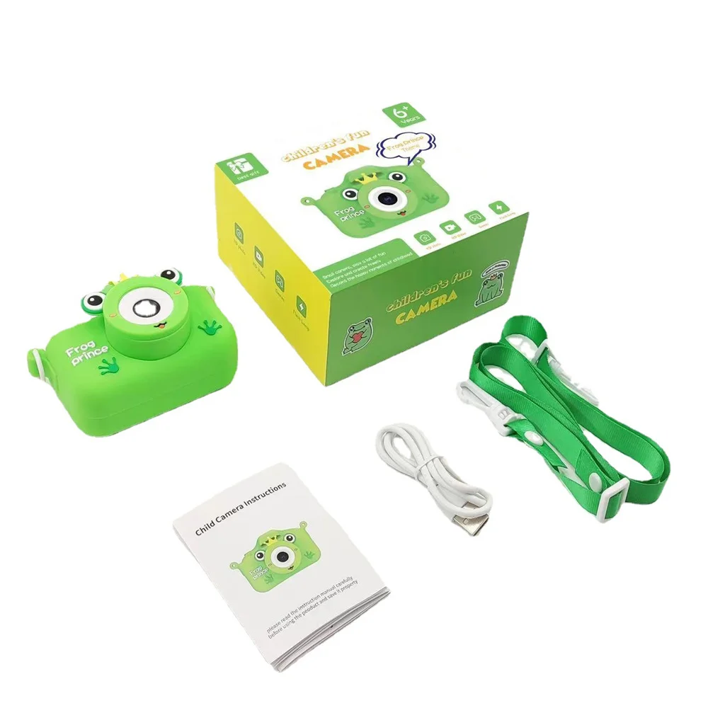 Kleiner Frosch Cartoon Kinder Digital kamera Sofort druck für Kinder Thermo druck Kamera Videospiel zeug für Weihnachten Geburtstags geschenk