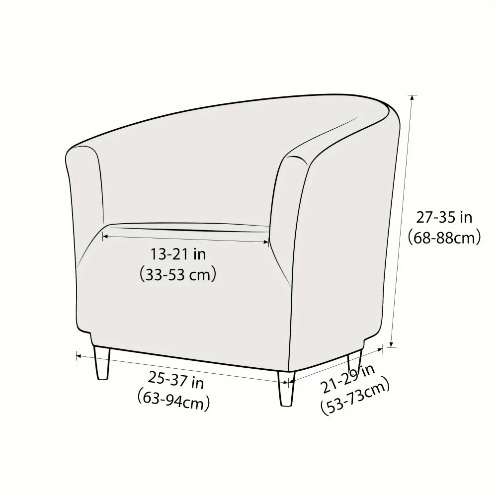 Club Bath Tub Armchairs Chair Cover Jacquard Stretch Armchair Slipcover Anti-dirty Accent Chair Covers Home Hotel Bar Counter