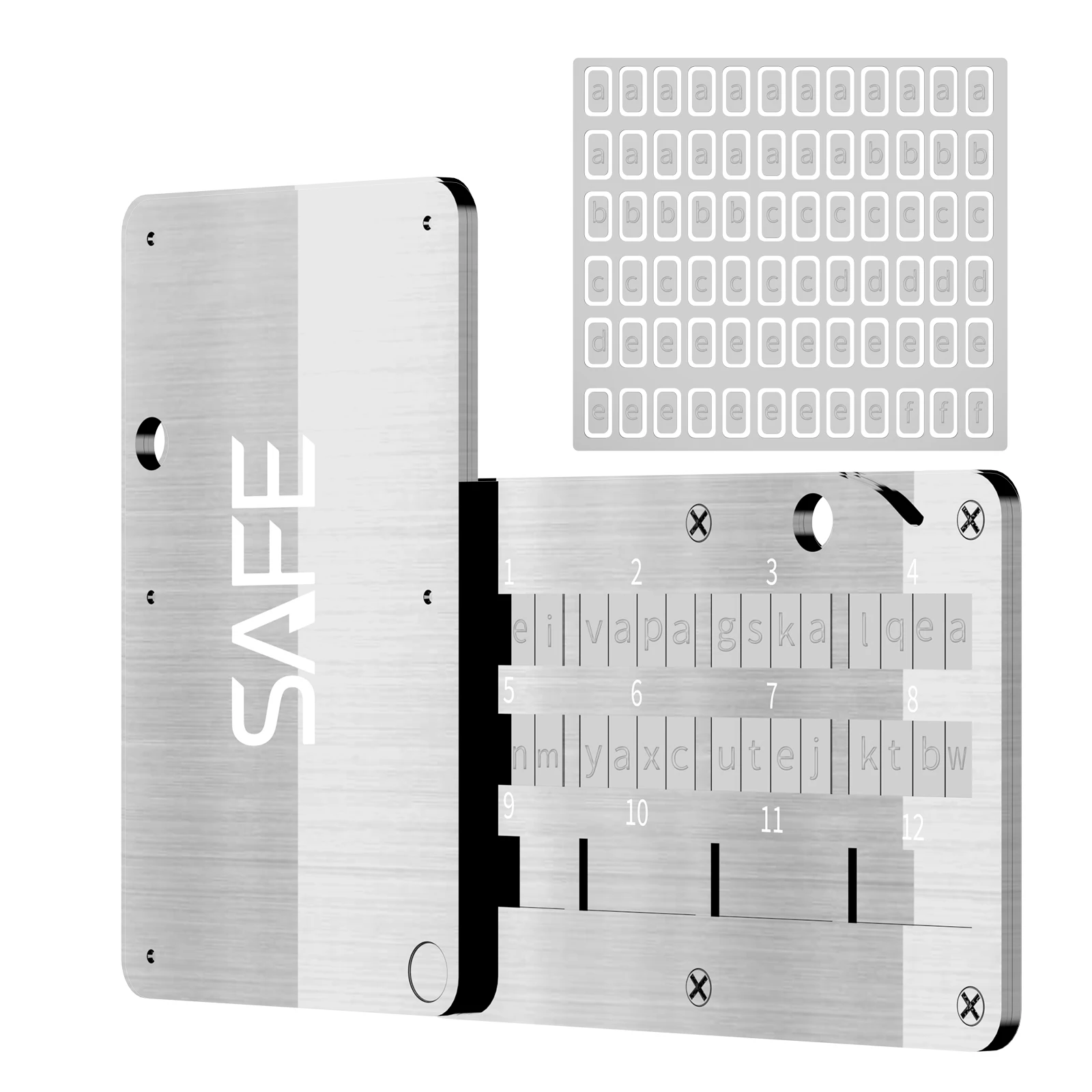 Safe Mnemonic Seed Phrase Metal Backup – Stainless Steel Crypto Wallet Recovery Phrase Storage Kit, Cold Wallet Backup Mnemonic